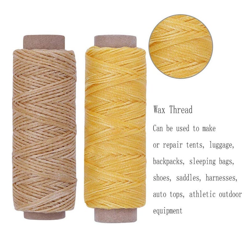 BUTUZE 550Yards Leather Sewing Waxed Thread,150D 55Yards Per Spool Stitching Thread for Craft DIY,Bookbinding,Shoe Repairing,Leather Sewing - Image 3
